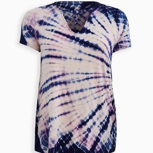 Super Soft Tie-Dye Strappy Neck Tee